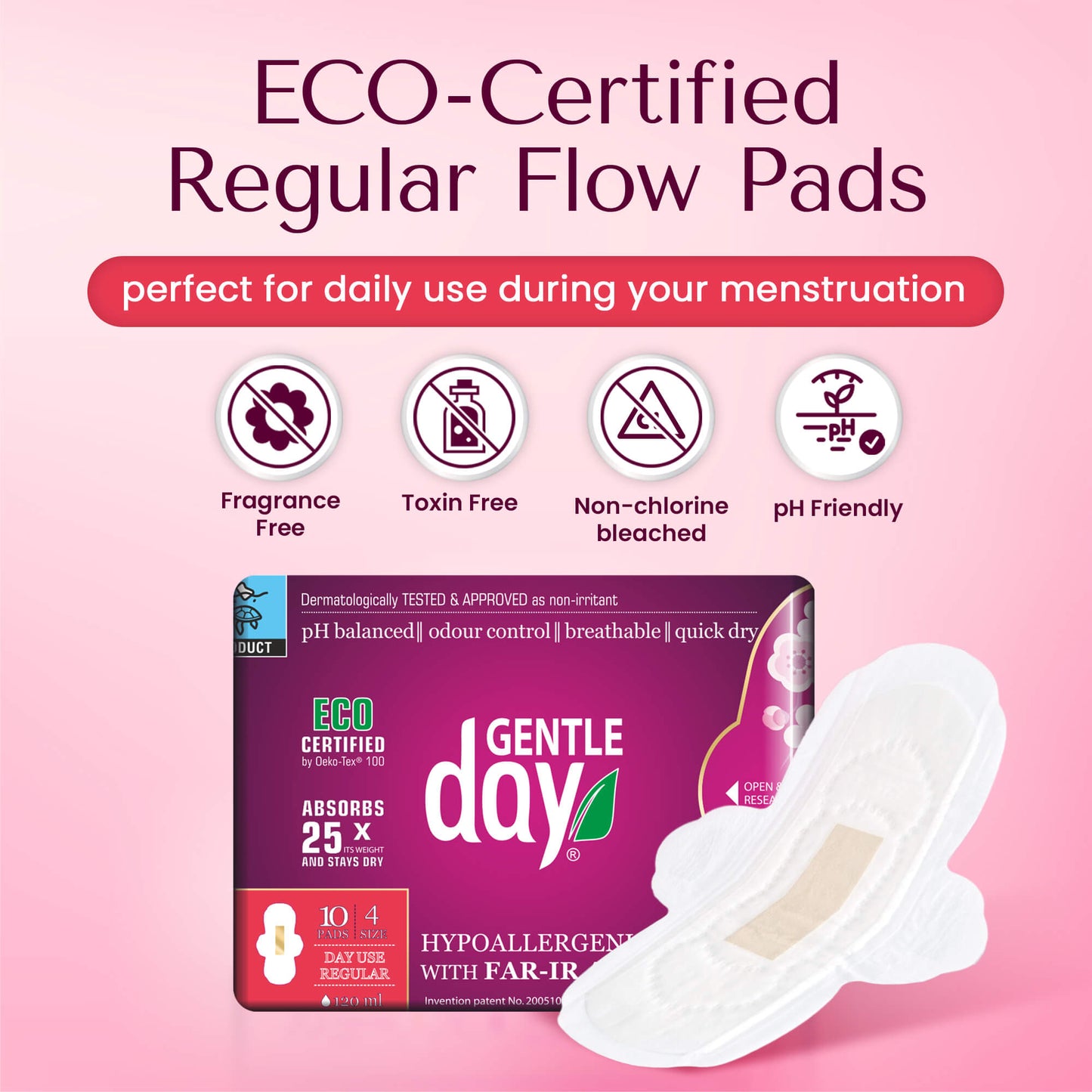 Natural Day Pads - 10 Packs, 100 Pads