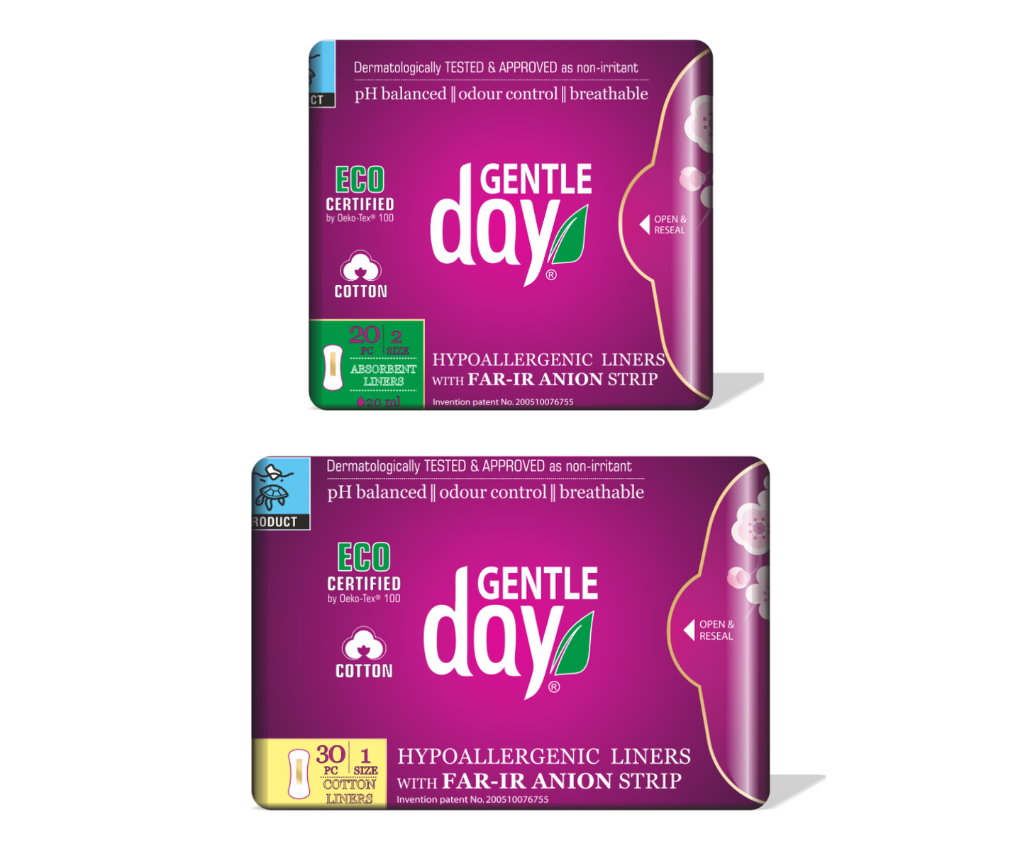 Regular and Absorbent Liners Combo - 2 Packs, 50 liners