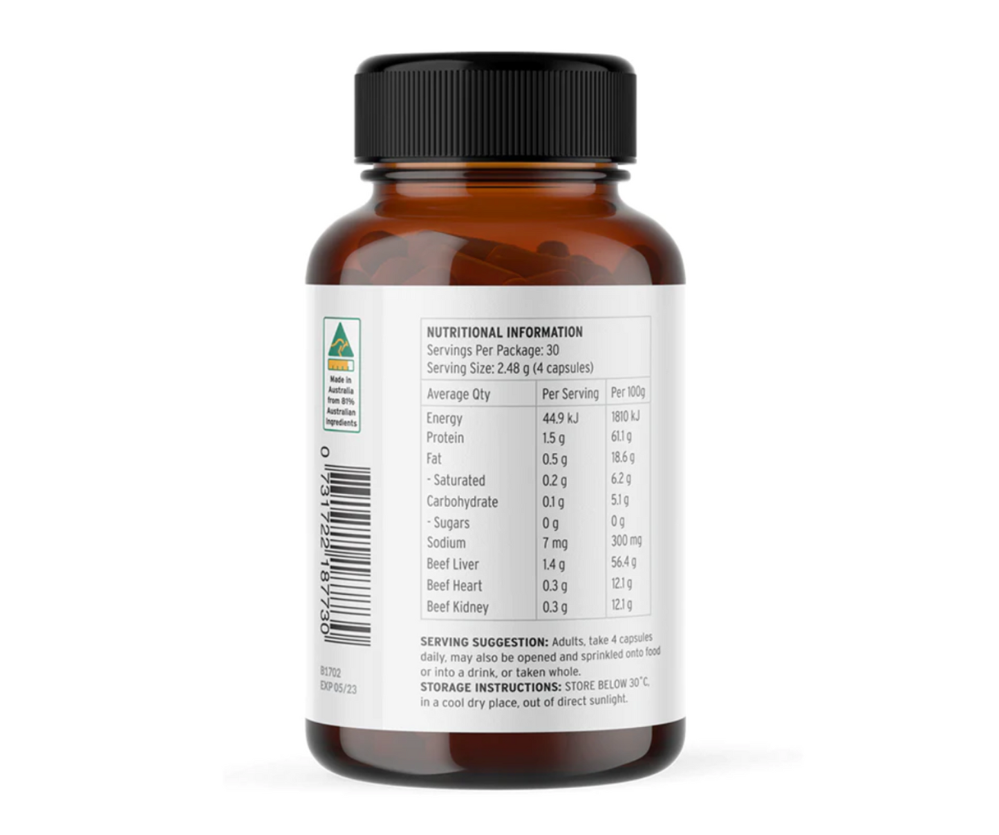 Grass Fed Beef Organ Superfood - Primal Energy Women