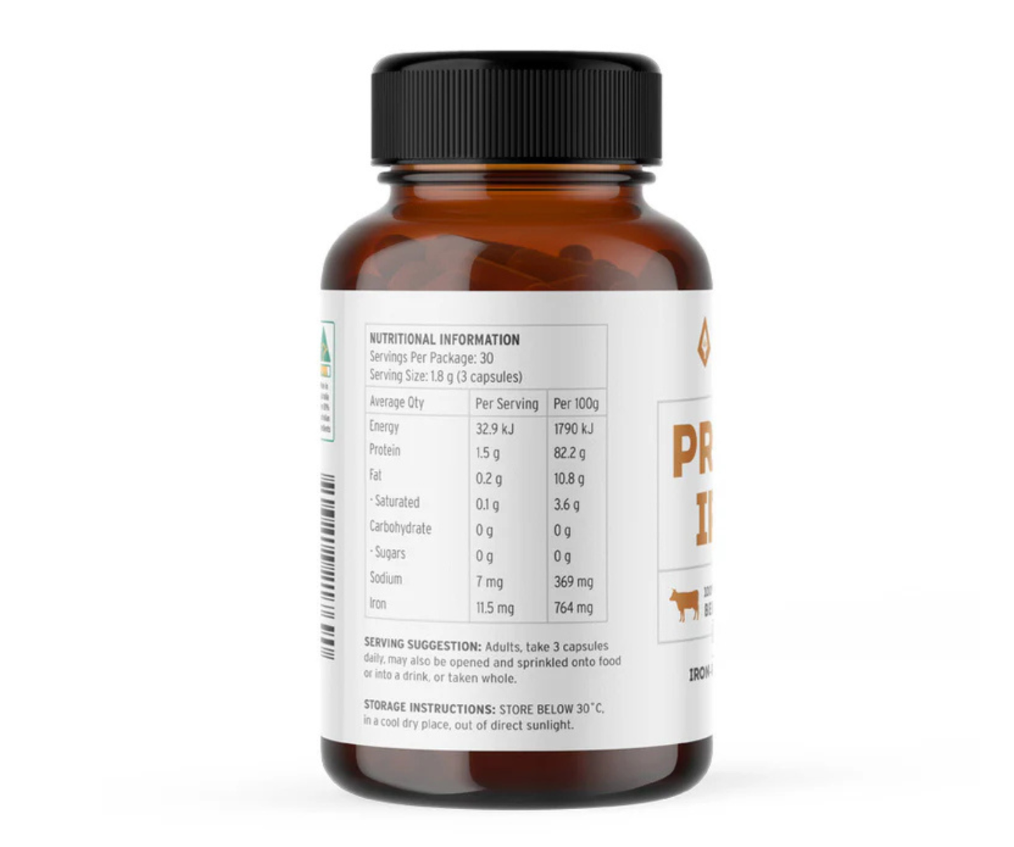 Iron Capsules - Beef Spleen Grass Fed Primal Iron